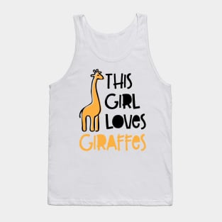 'This Girl Loves Giraffes' Cute Giraffes Lover Tank Top